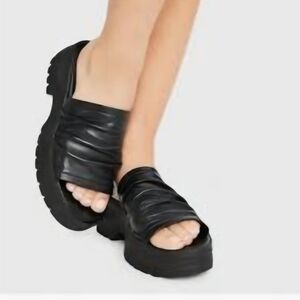 Free People Black Platform Sandals 40 (7.5)